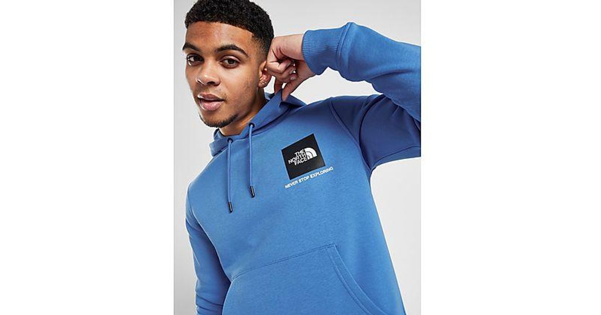 The North Face Fine Box Hoodie in Blue for Men | Lyst UK