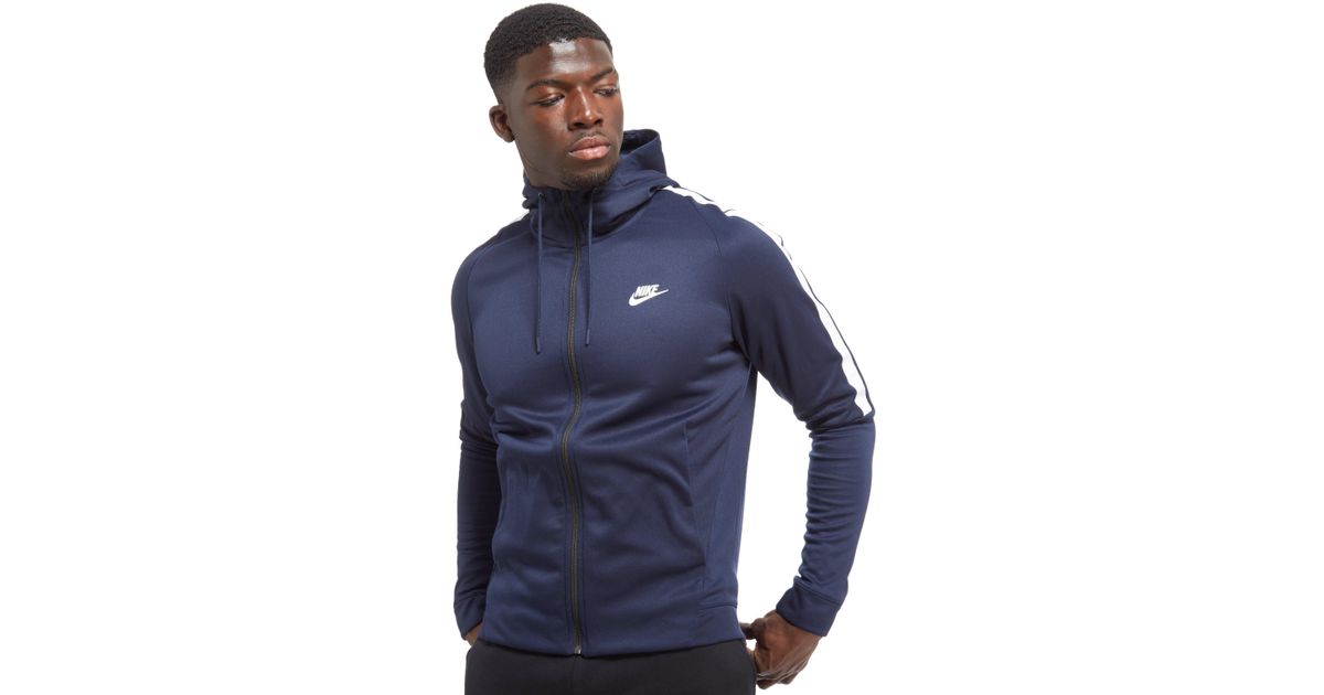 nike tribute full zip poly hoodie grey
