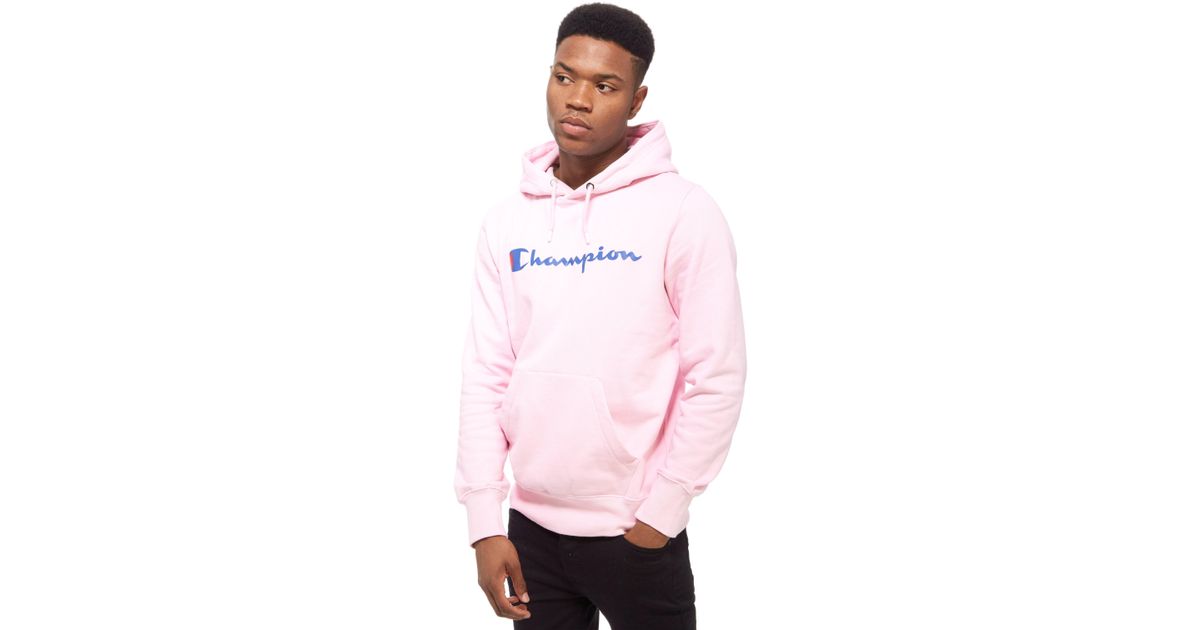pink champion mens hoodie