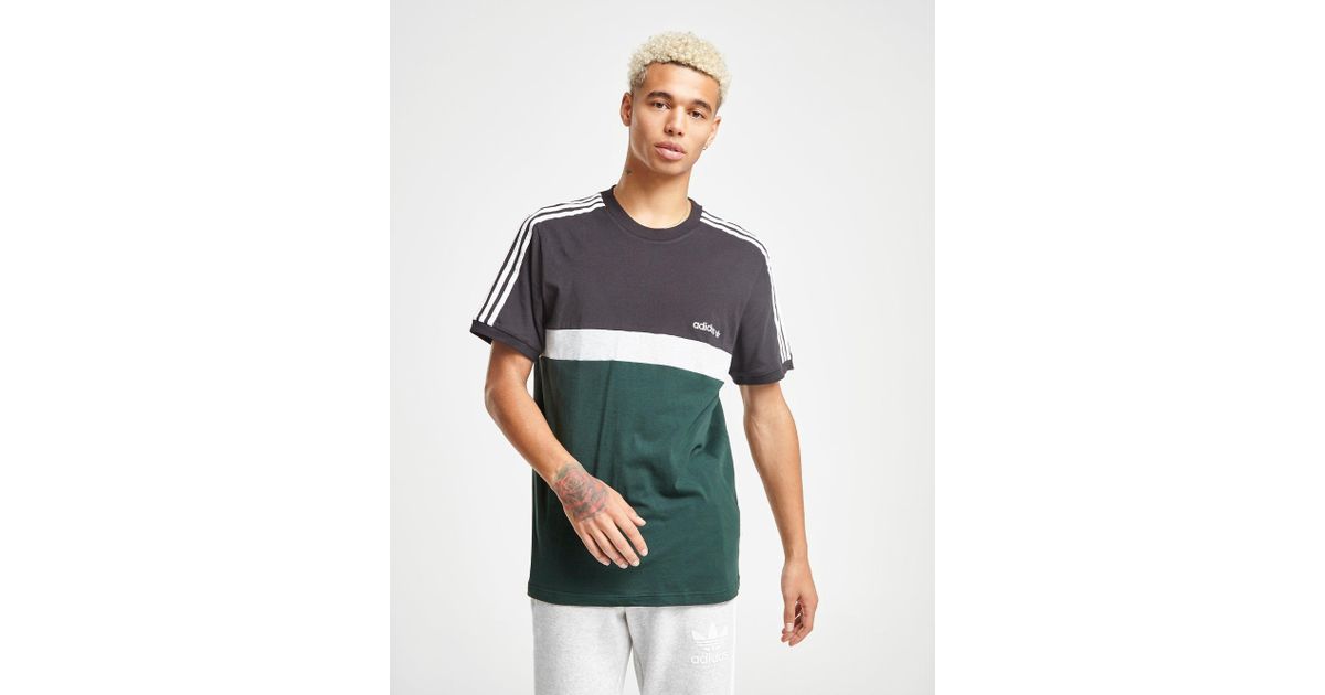 adidas colour block t shirt