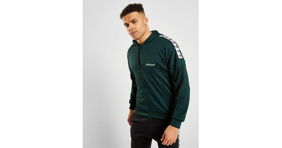 adidas originals tape poly full zip hoodie