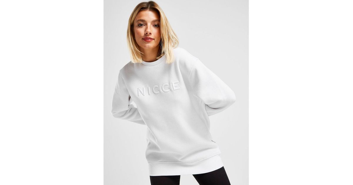 nicce white sweatshirt