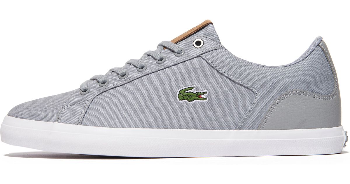 Lacoste Leather Lerond 217 in Grey/Tan 