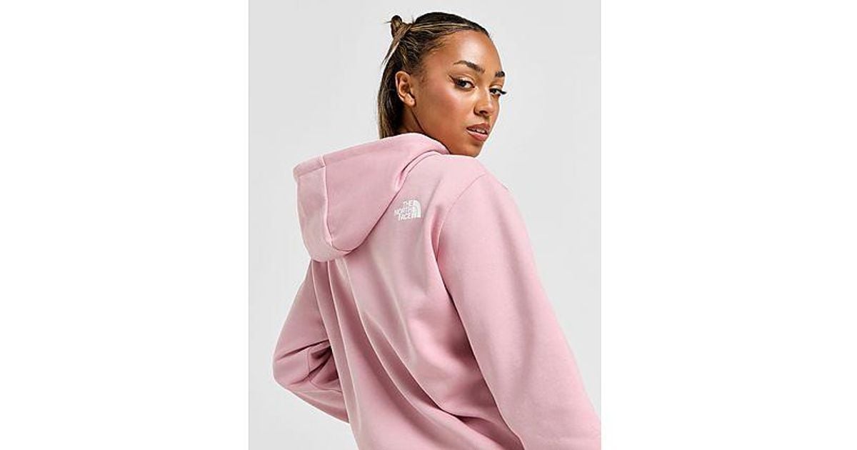 Pink the north face hoodie deals