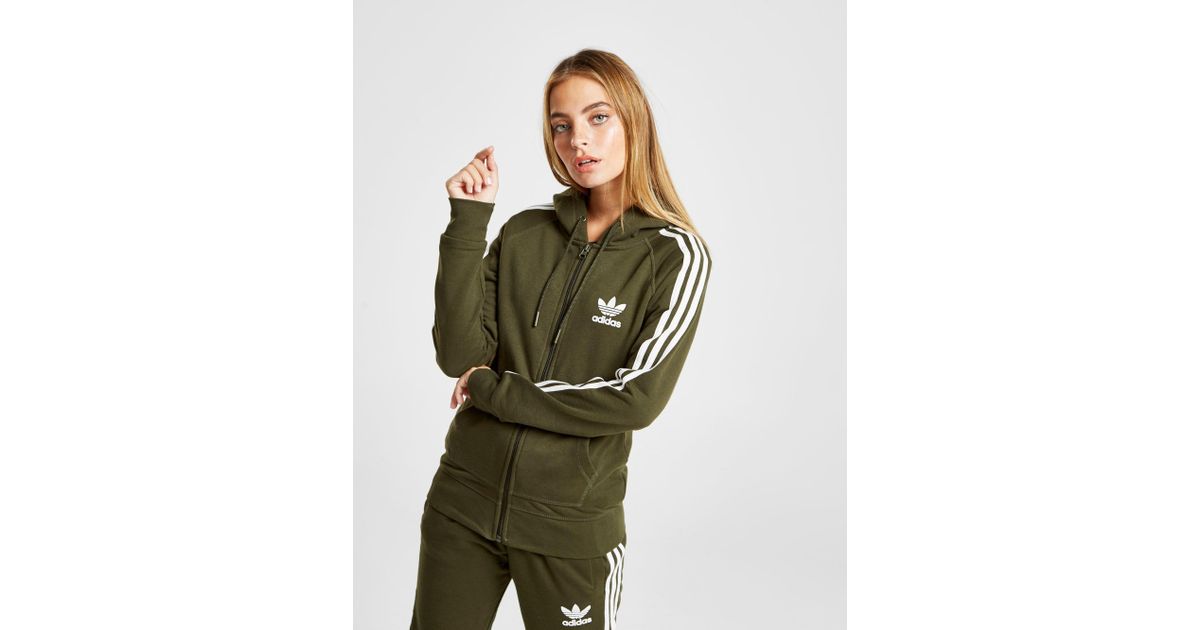 adidas khaki zip hoodie