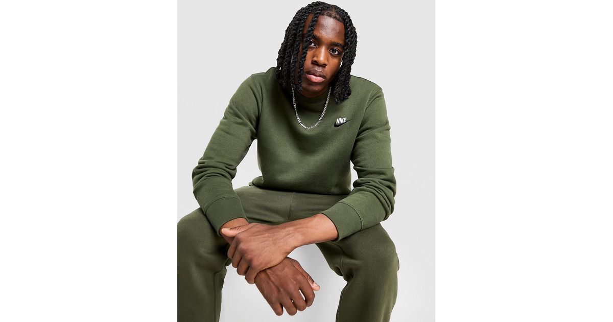 nike foundation crew sweatshirt green