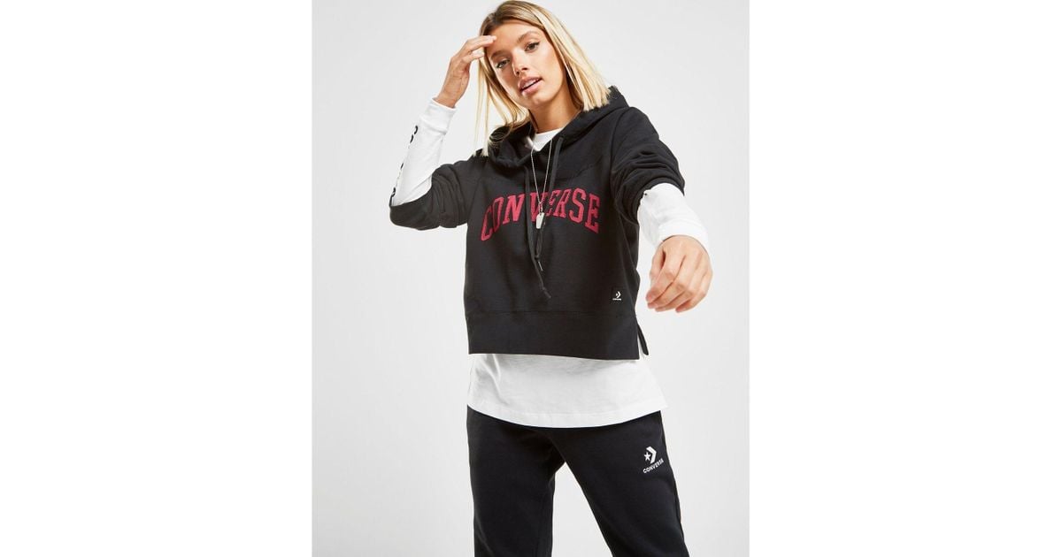 converse crop hoodie