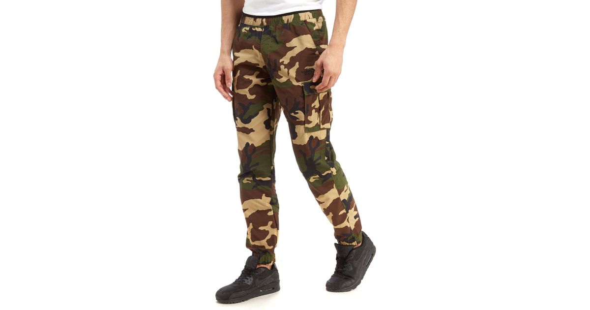 north face camo joggers