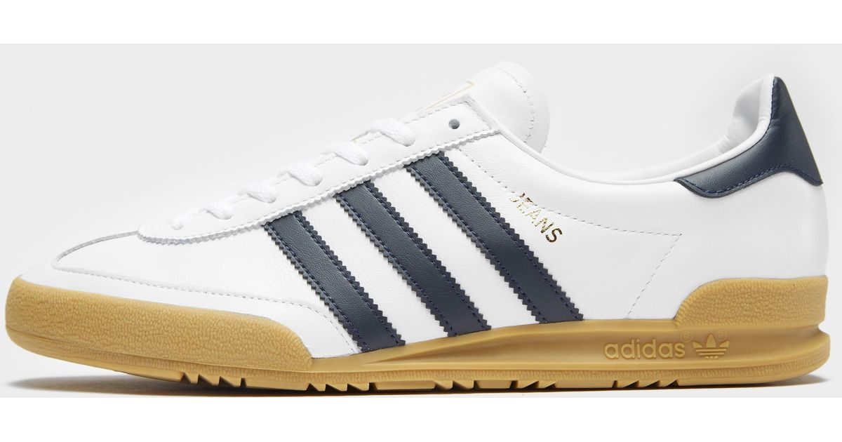 adidas originals jeans leather white