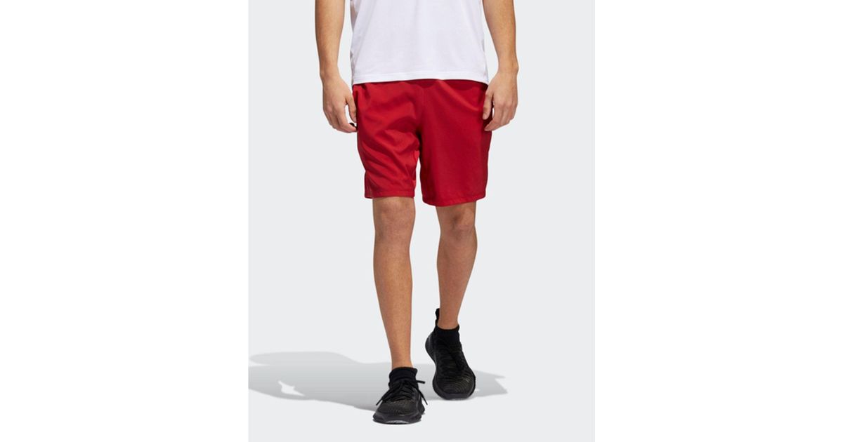 Adidas Originals Red 4krft Tech Woven 3 stripes Shorts for men Adidas Originals Red 4krft Tech Woven 3 stripes Shorts for men