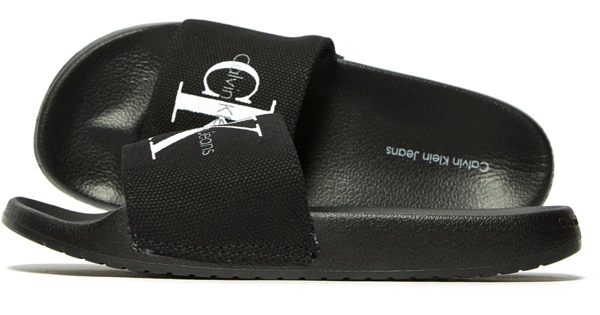 calvin klein black slides