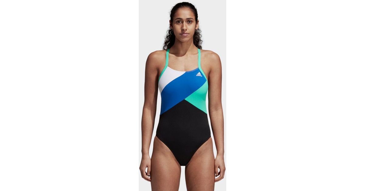 adidas colorblock one piece swimsuit