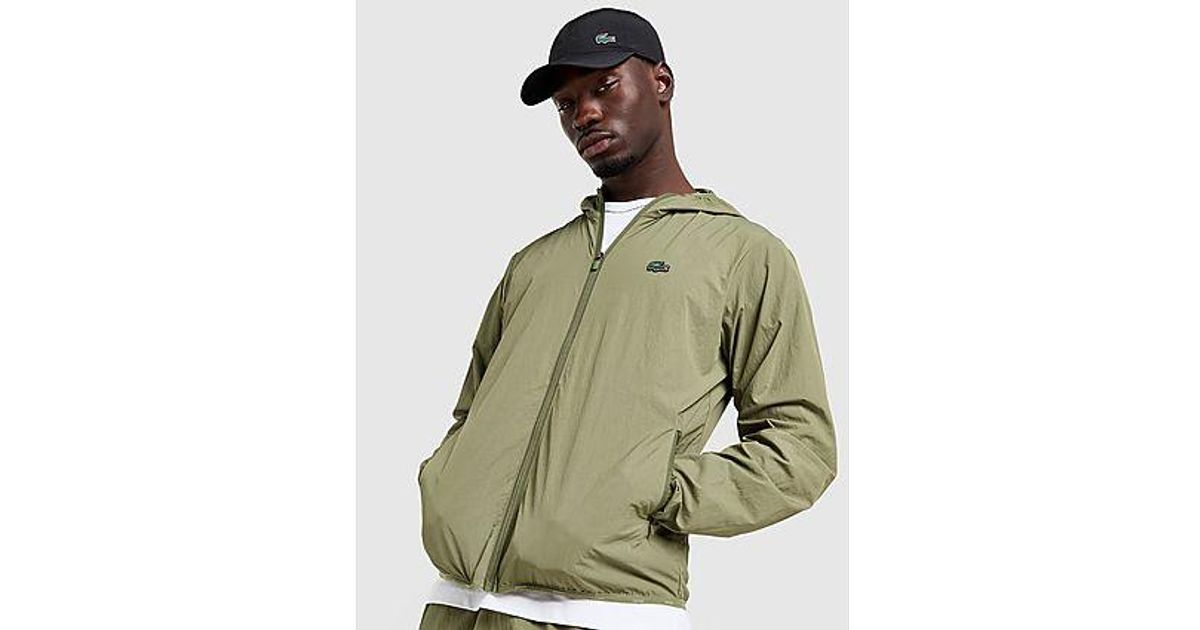 Lacoste Woven Full Zip Jacket in Green for Men Lyst UK