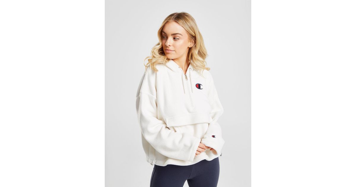 champion white zip hoodie