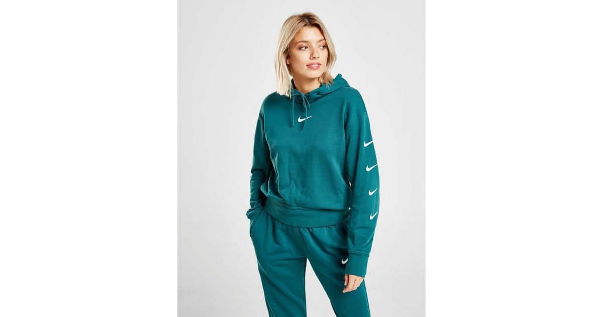 nike swoosh crop overhead hoodie