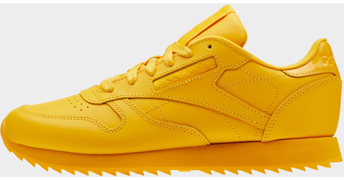 Reebok Classic Leather Ripple in Yellow Lyst