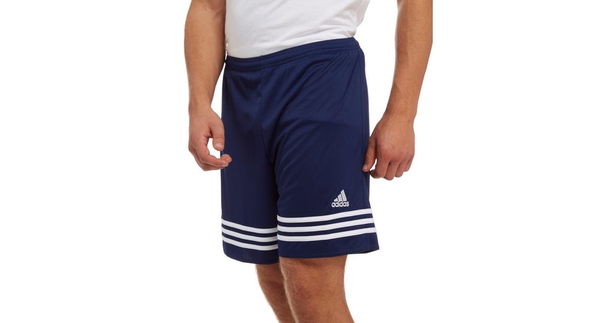 adidas Synthetic Entrada Poly Shorts in Navy (Blue) for Men - Lyst