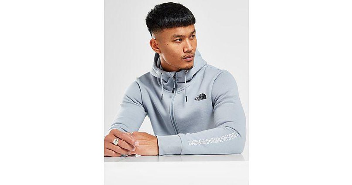 The North Face Outline Full Zip Hoodie in Grey for Men | Lyst UK