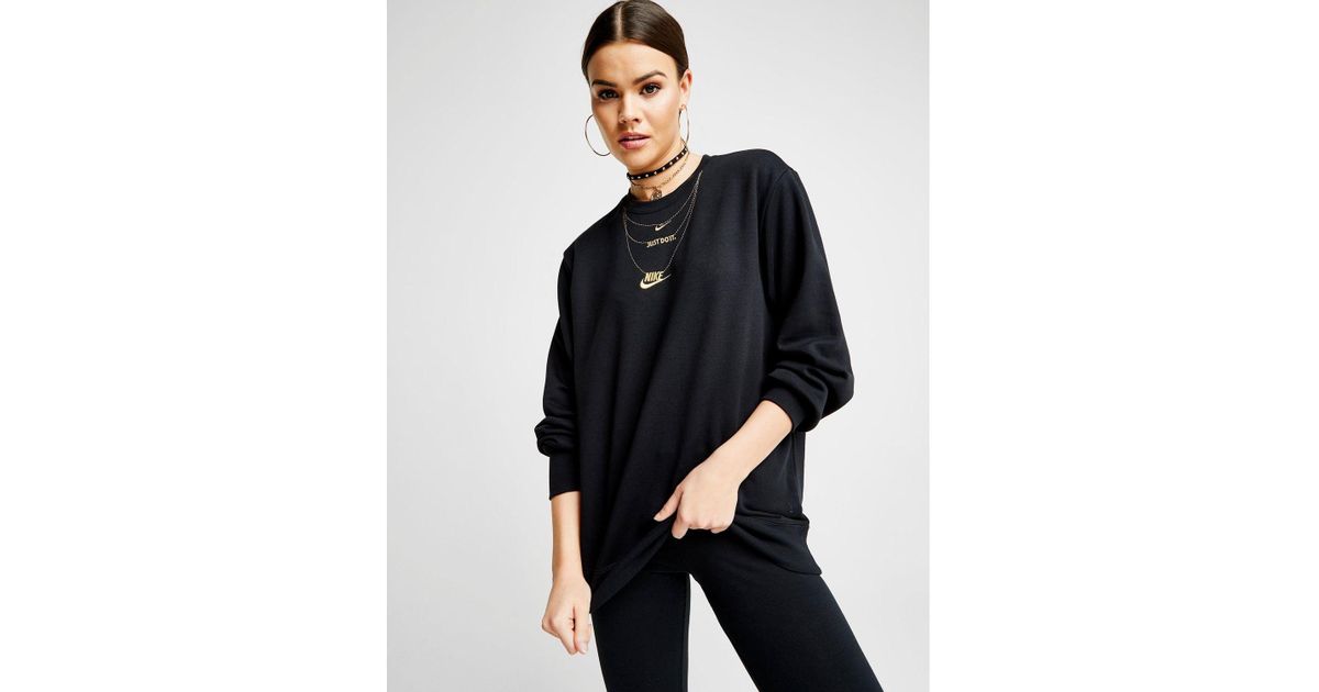 nike gold necklace crew sweatshirt