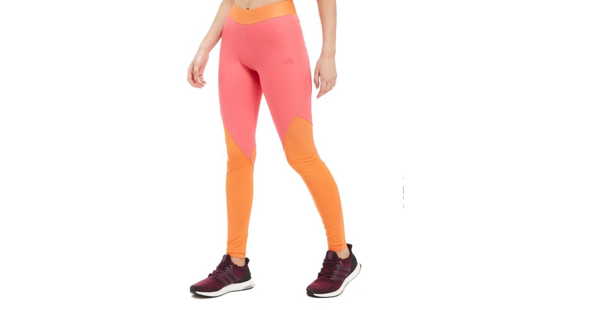 adidas orange tights