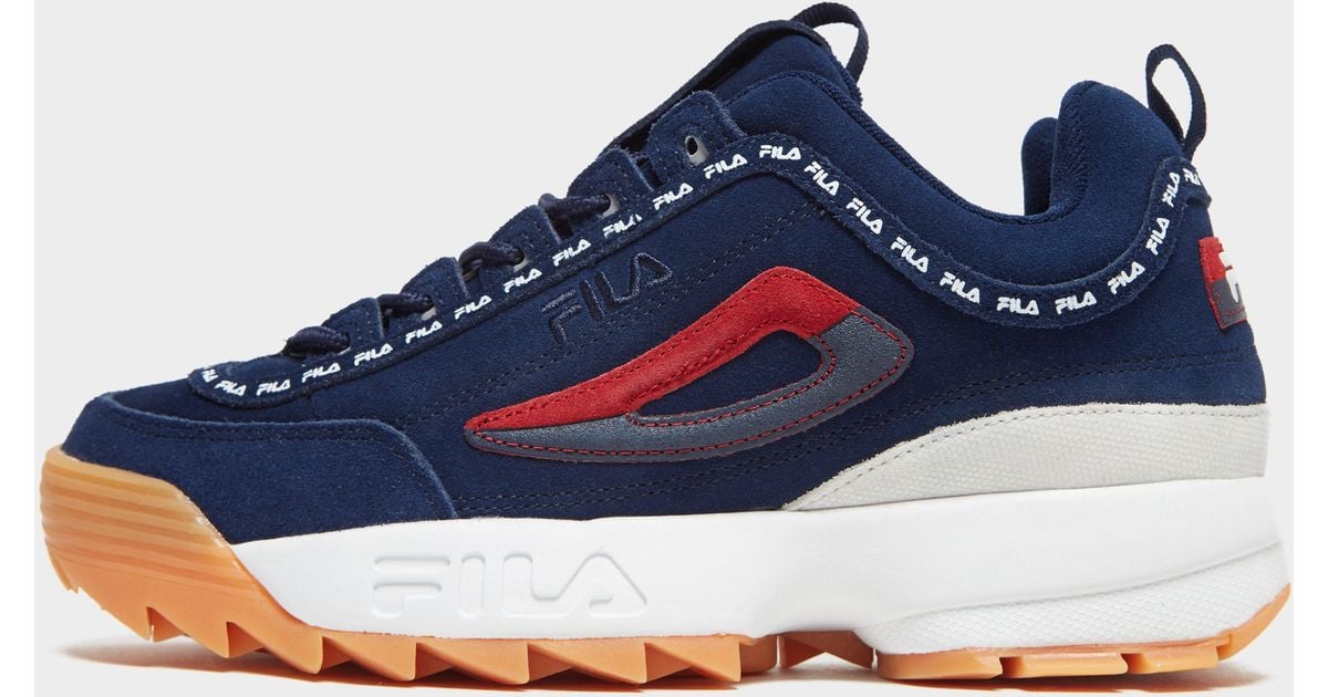 navy blue fila disruptor 2