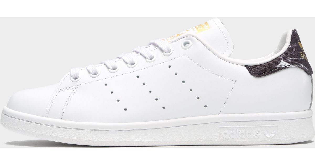 adidas Originals Leather Stan Smith Marble in White/Black (White) for Men - Lyst