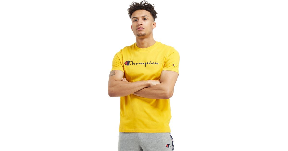 yellow t shirt champion