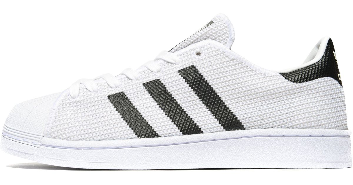 adidas Originals Rubber Superstar Knit in White/Black (White) for ...