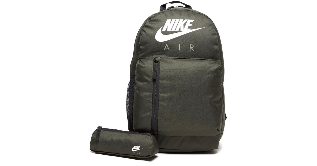 nike green and black backpack