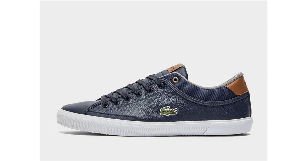 Lacoste Leather Angha in Navy/Brown 