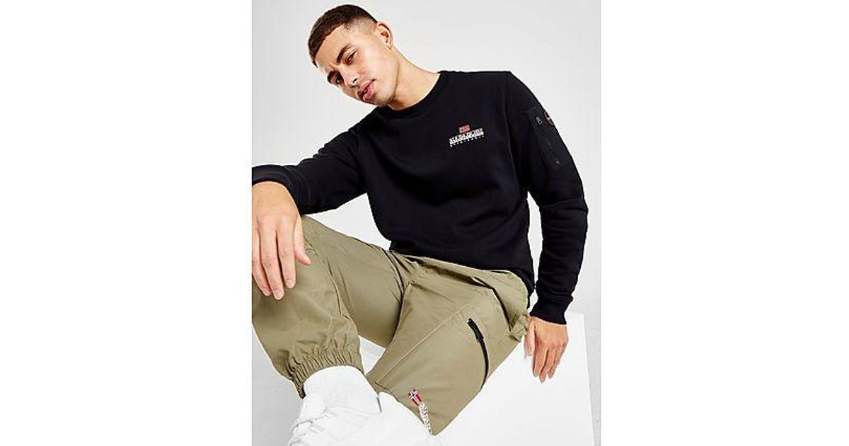 Napapijri Belk Crew Sweatshirt in Black for Men | Lyst UK