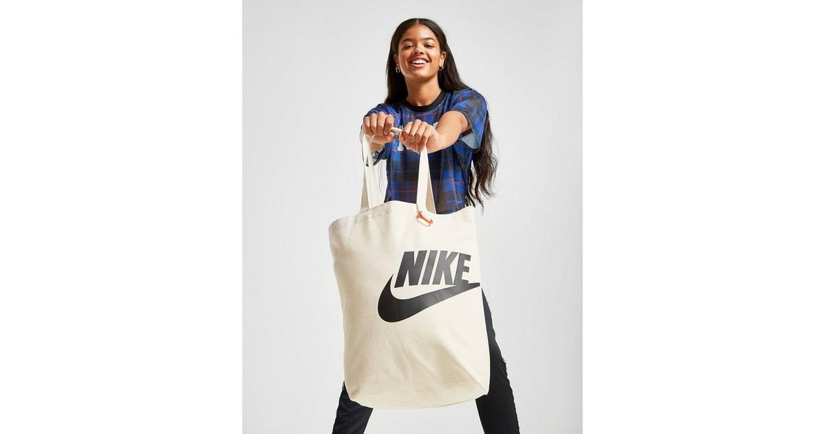 nike cream tote bag