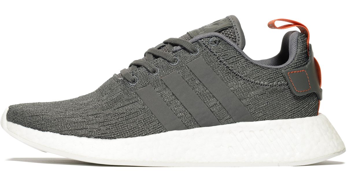 adidas Originals Leather Nmd R2 in Gray 