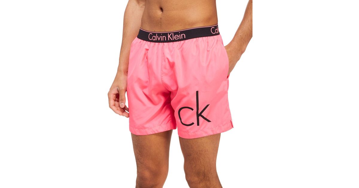 calvin klein waistband swim shorts