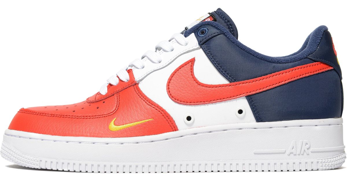 nike air force 1 07 lv8 blue white and red