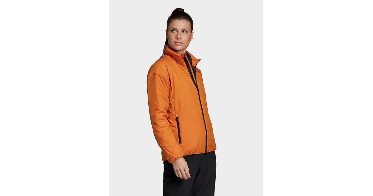 adidas Originals Synthetic Terrex Primaloft Insulation Winter Jacket in Orange - Lyst