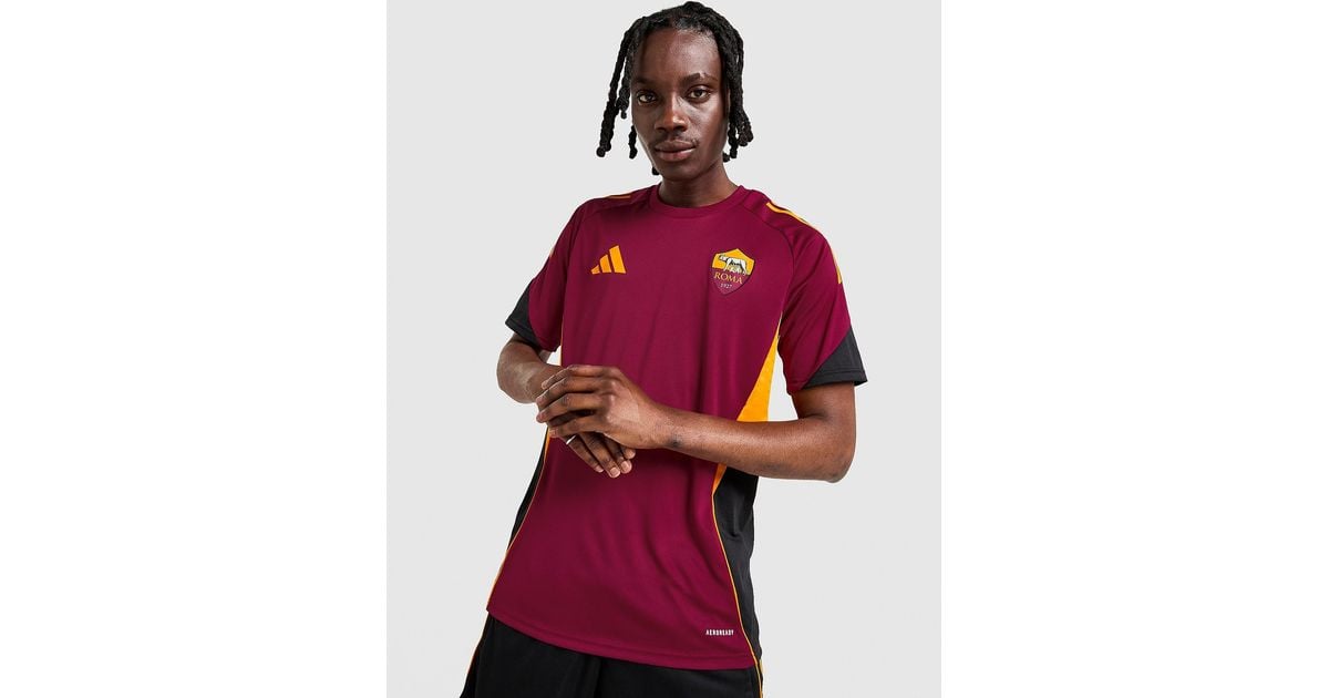 AS Roma Maglia Allenamento da Uomo di adidas in Rosso Lyst