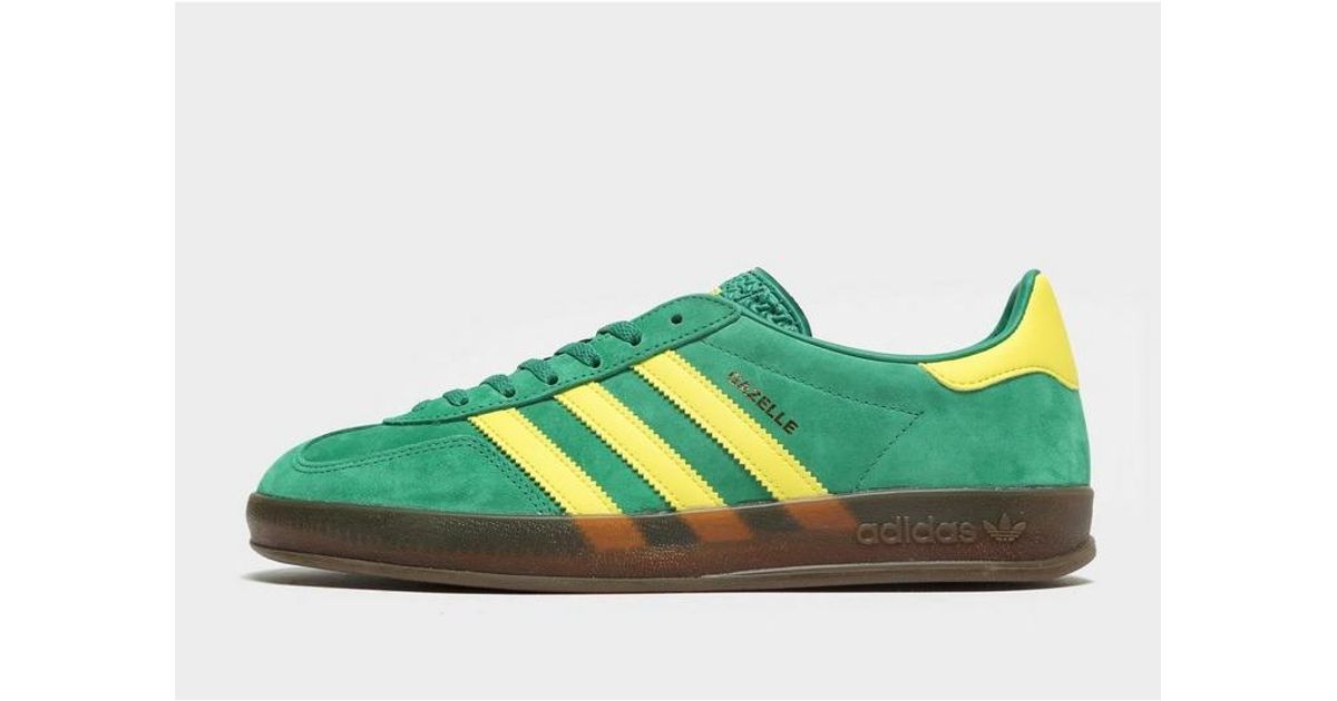 green suede gazelles