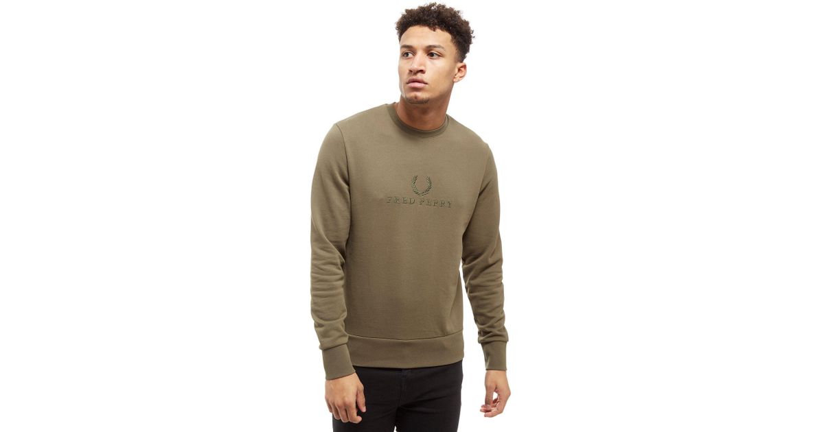 fred perry tonal embroidered sweatshirt