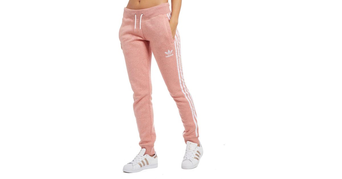 peach adidas track pants