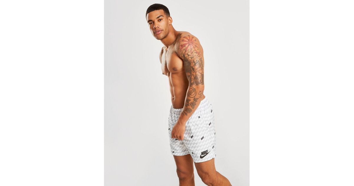 nike hybrid all over print swim shorts
