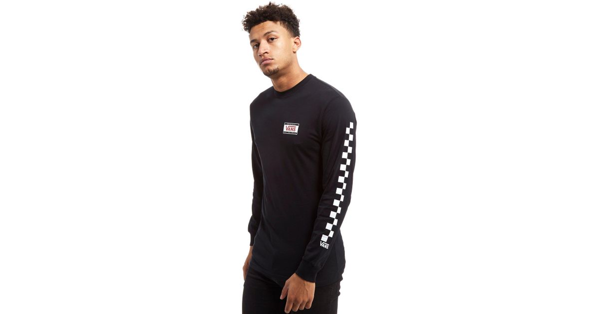 checkerboard long sleeve top