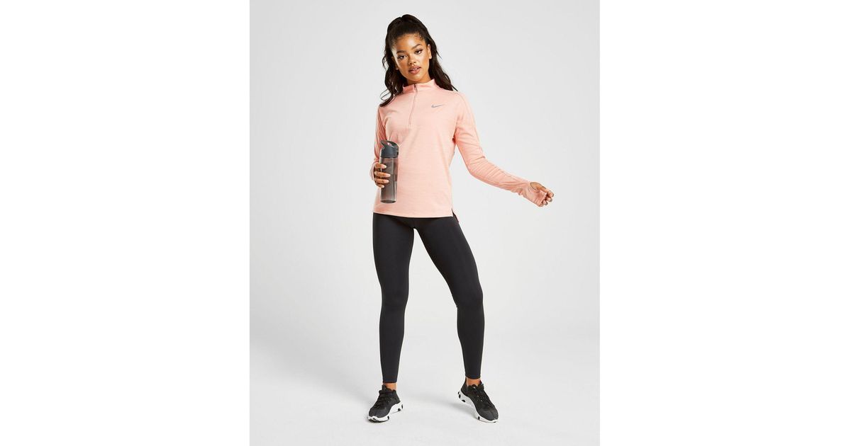 nike running pacer crew top pink