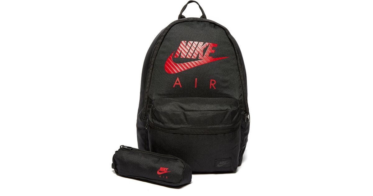 black and red nike bag