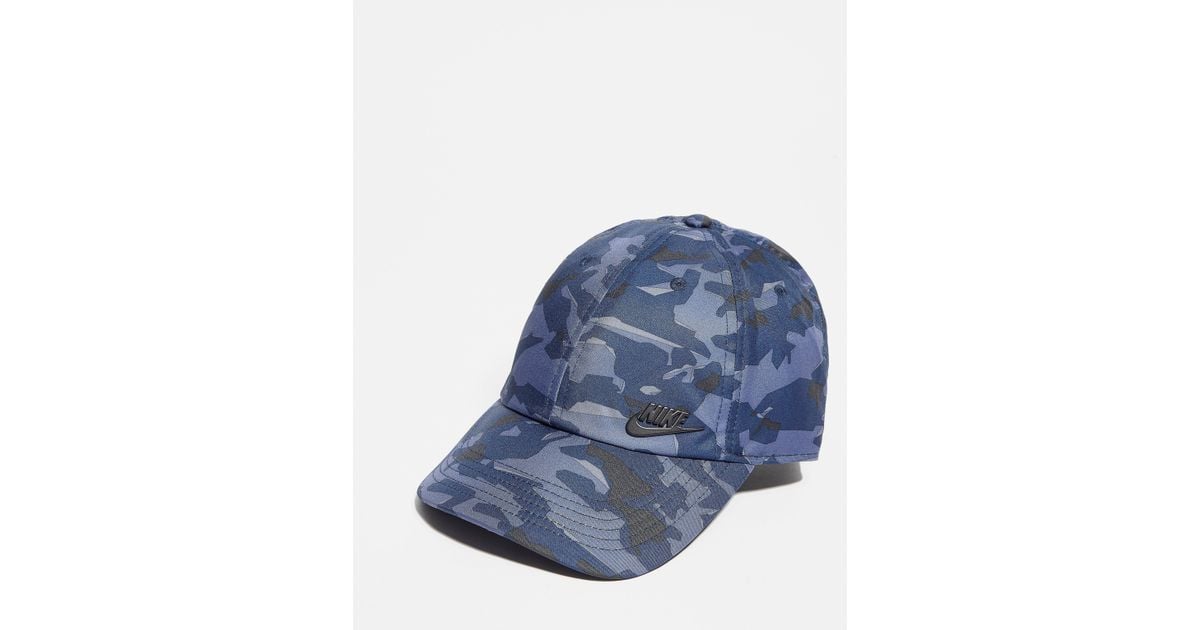 nike blue camo hat