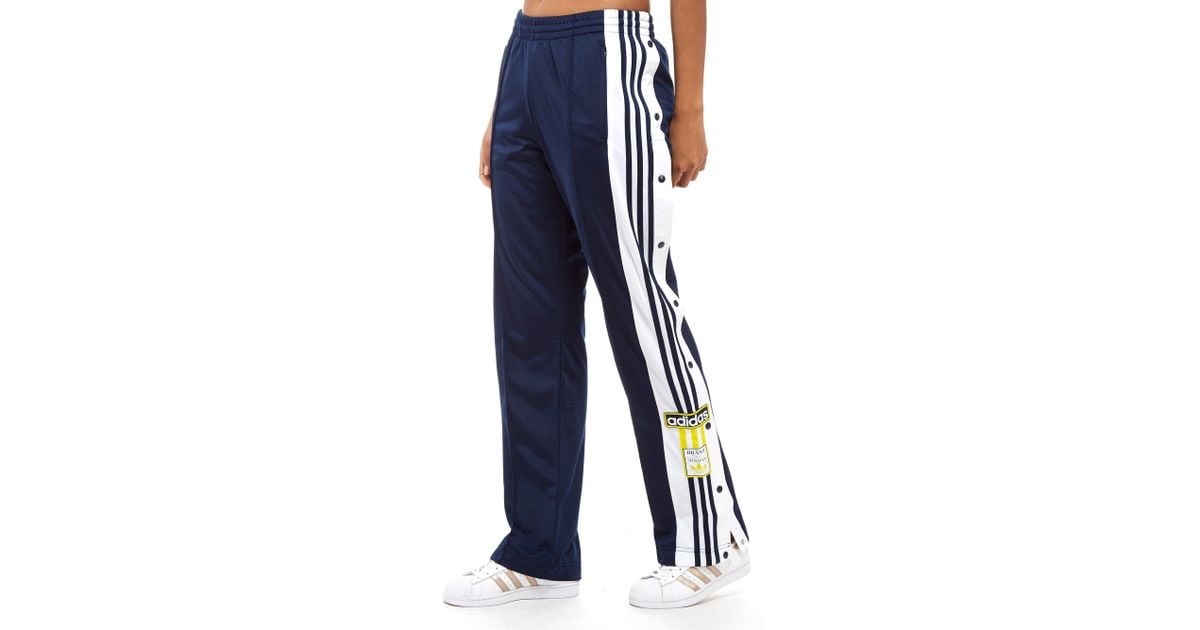 adidas Originals Synthetic Adibreak 3-stripe Navy Taping Popper Track Pants  in Navy/White (Blue) - Lyst