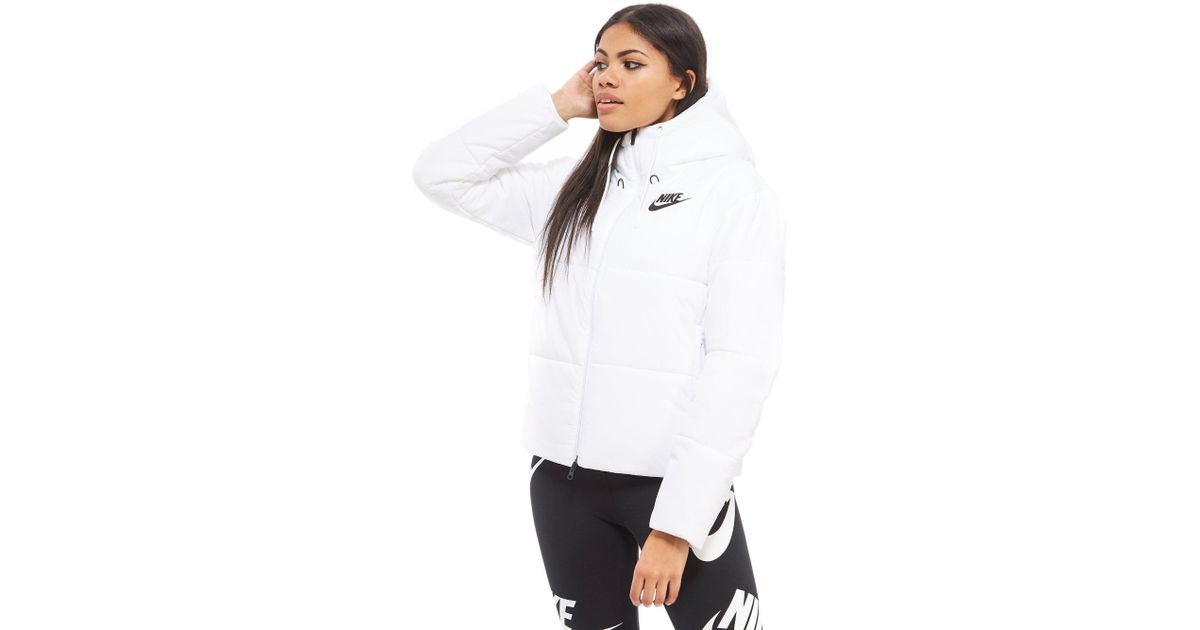 white nike padded jacket