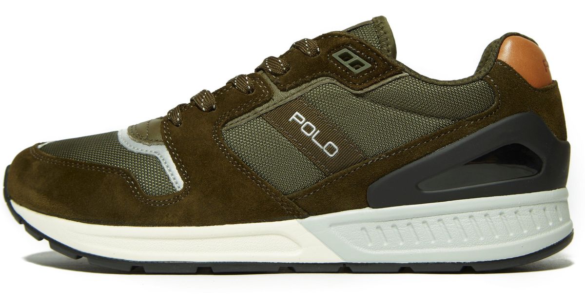 Polo Ralph Lauren Suede Train 100 in Green for Men - Lyst