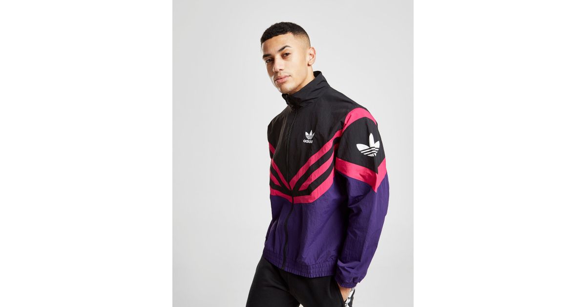 adidas Originals Synthetic Sportivo Track Top in Black/Purple/Pink (Black)  for Men - Lyst
