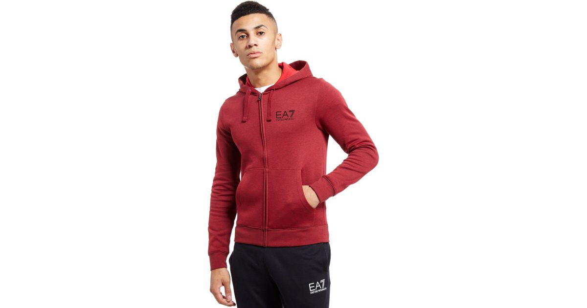 ea7 red hoodie